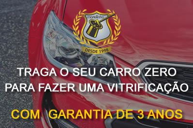 Traga seu carro para fazer uma vitrificação com garantia de 3 anos